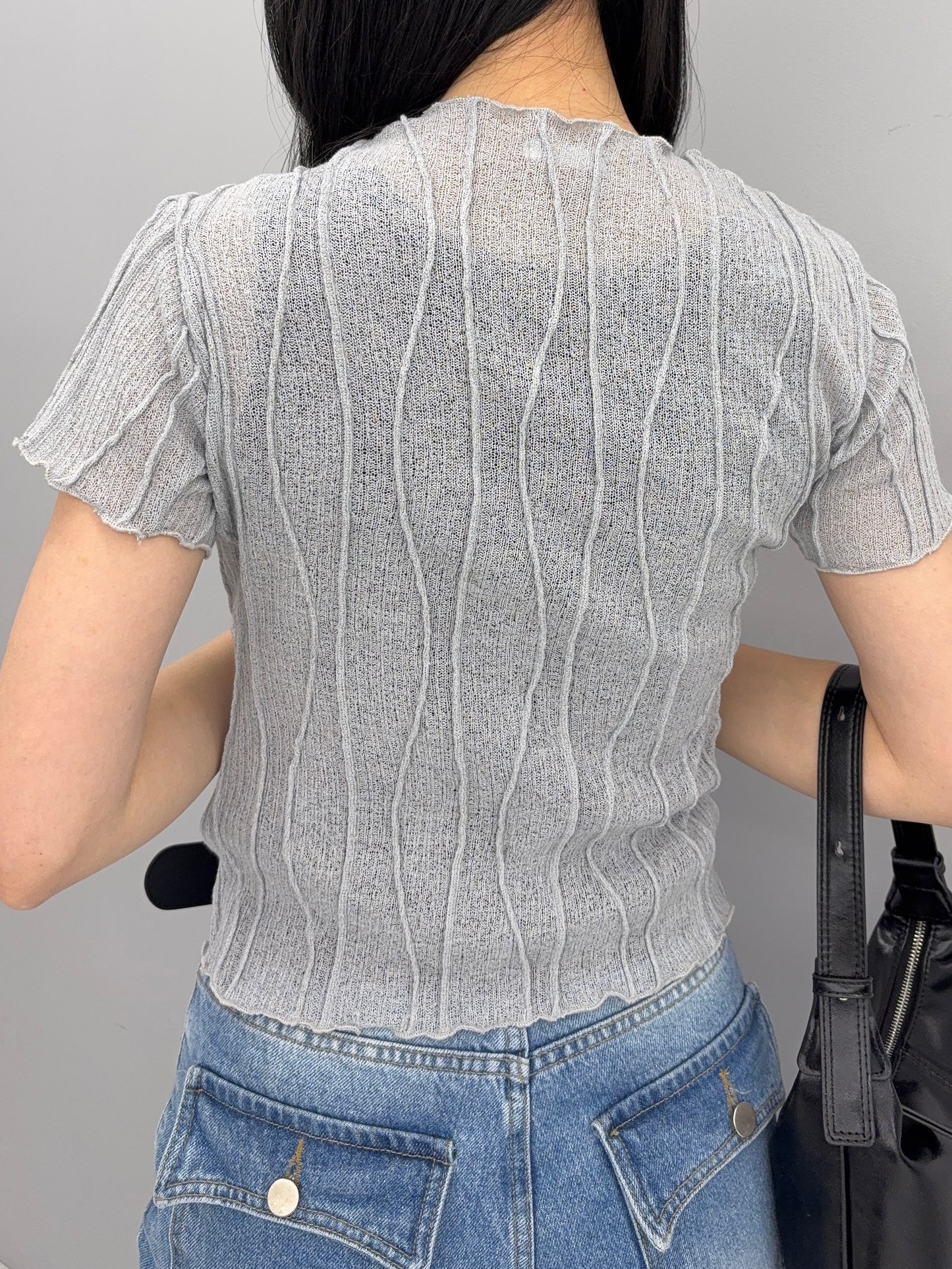 Sheer twist tops