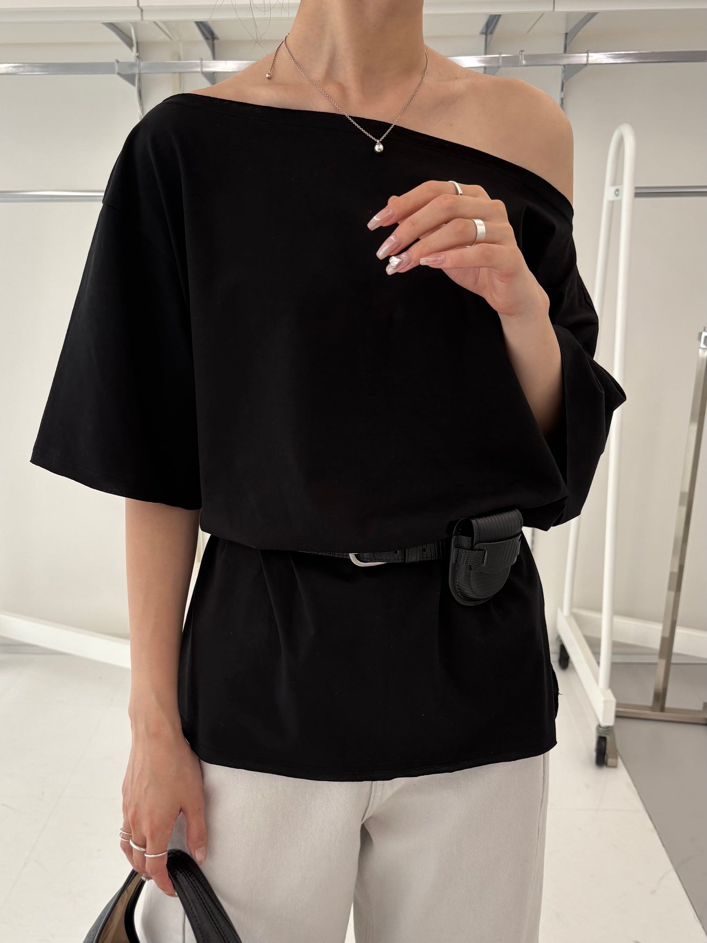 Boatneck cut T-shirt