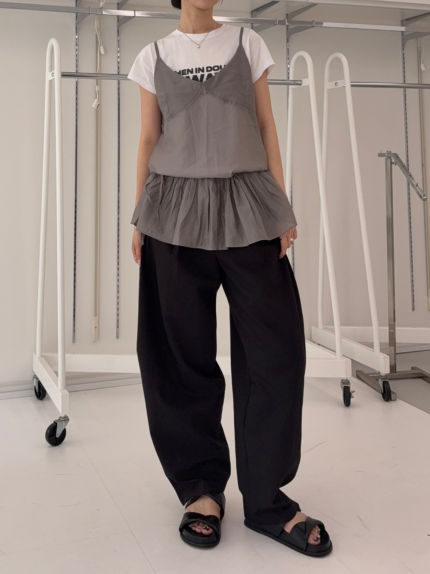 Seethrough layerd cami