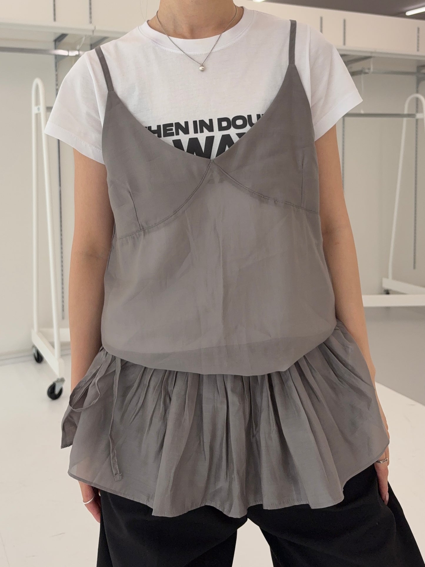 Seethrough layerd cami