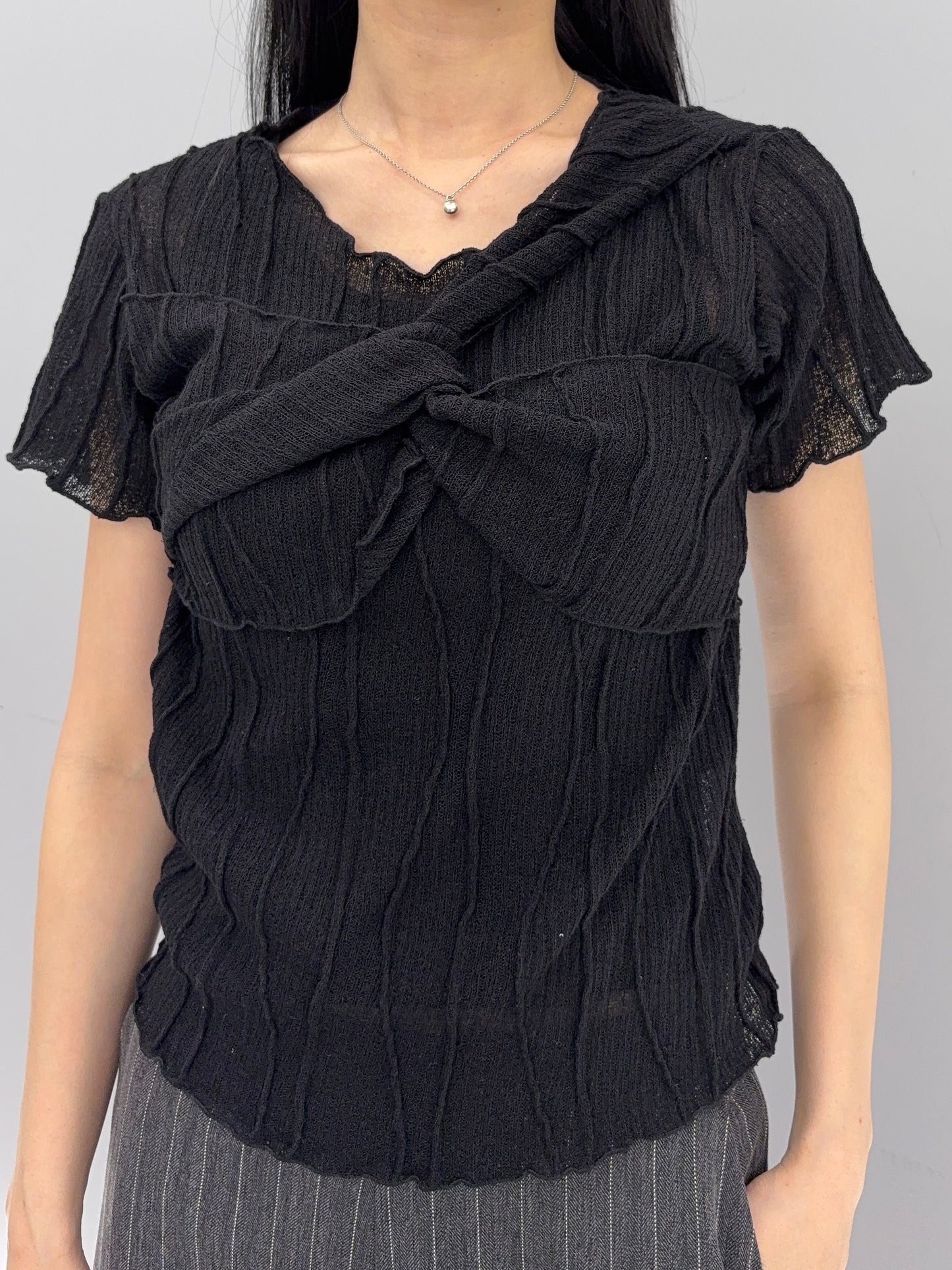Sheer twist tops