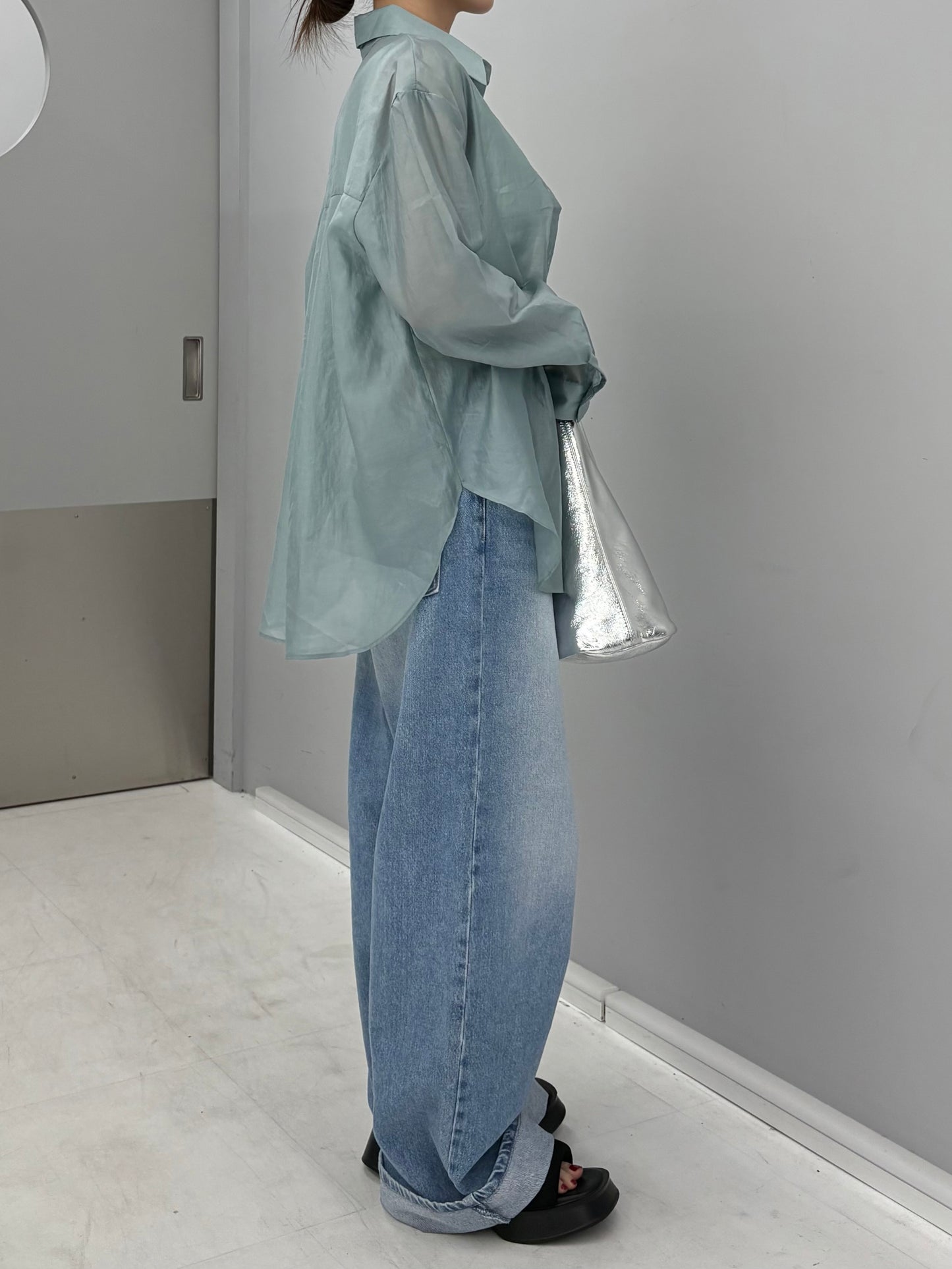 Tencel sheer shirt