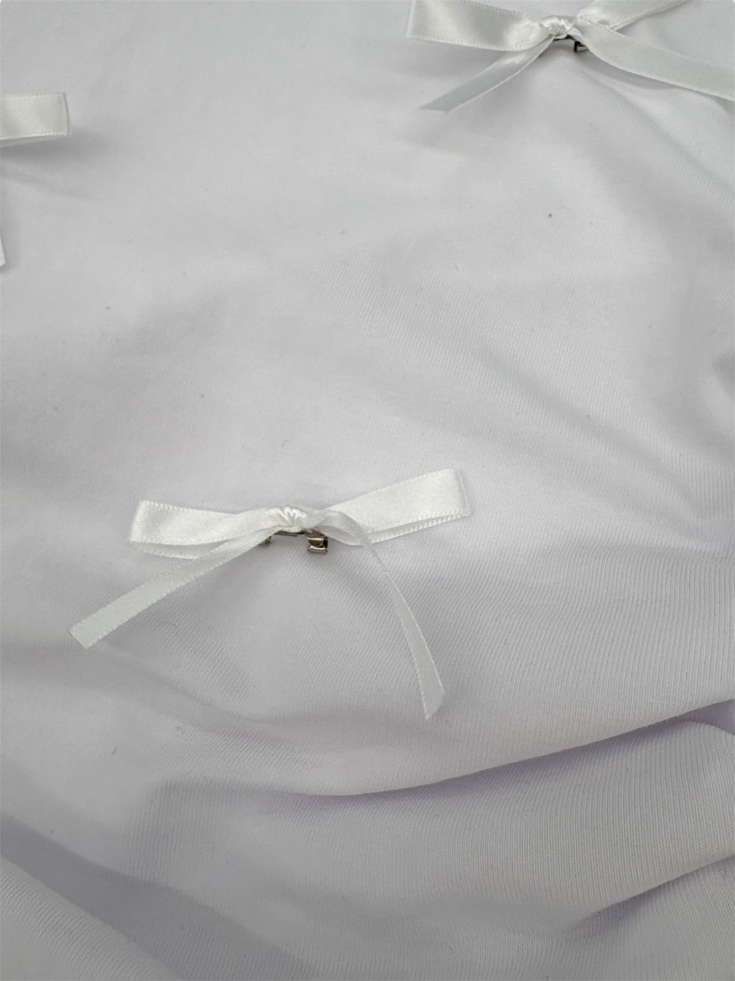 Ribbon shirring T-shirt