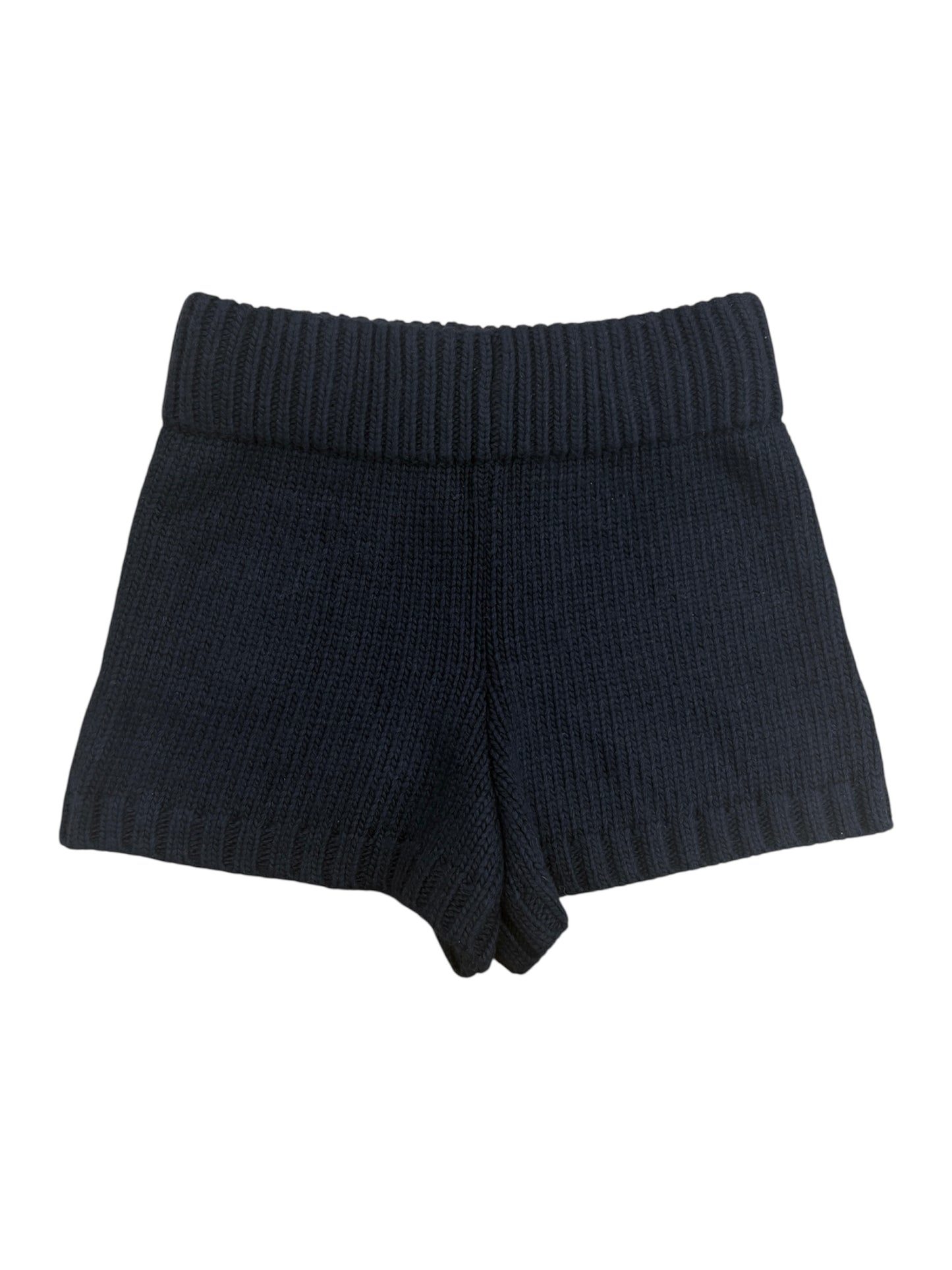 Wool knit short pants