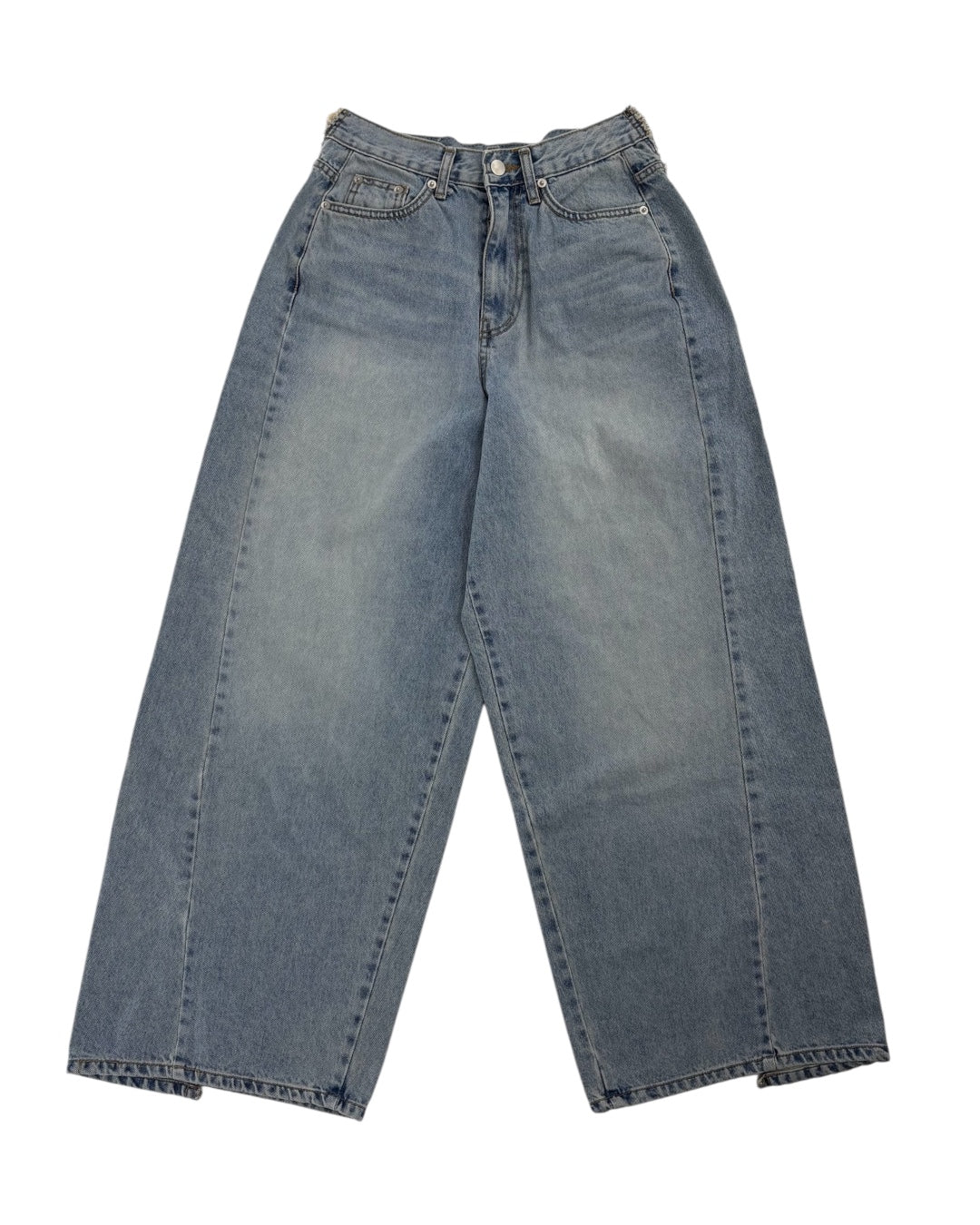 W pocket wide denim