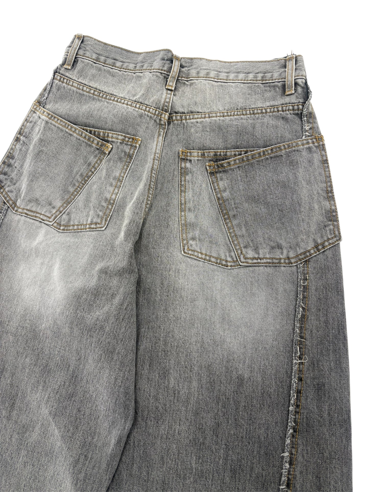 W pocket wide denim