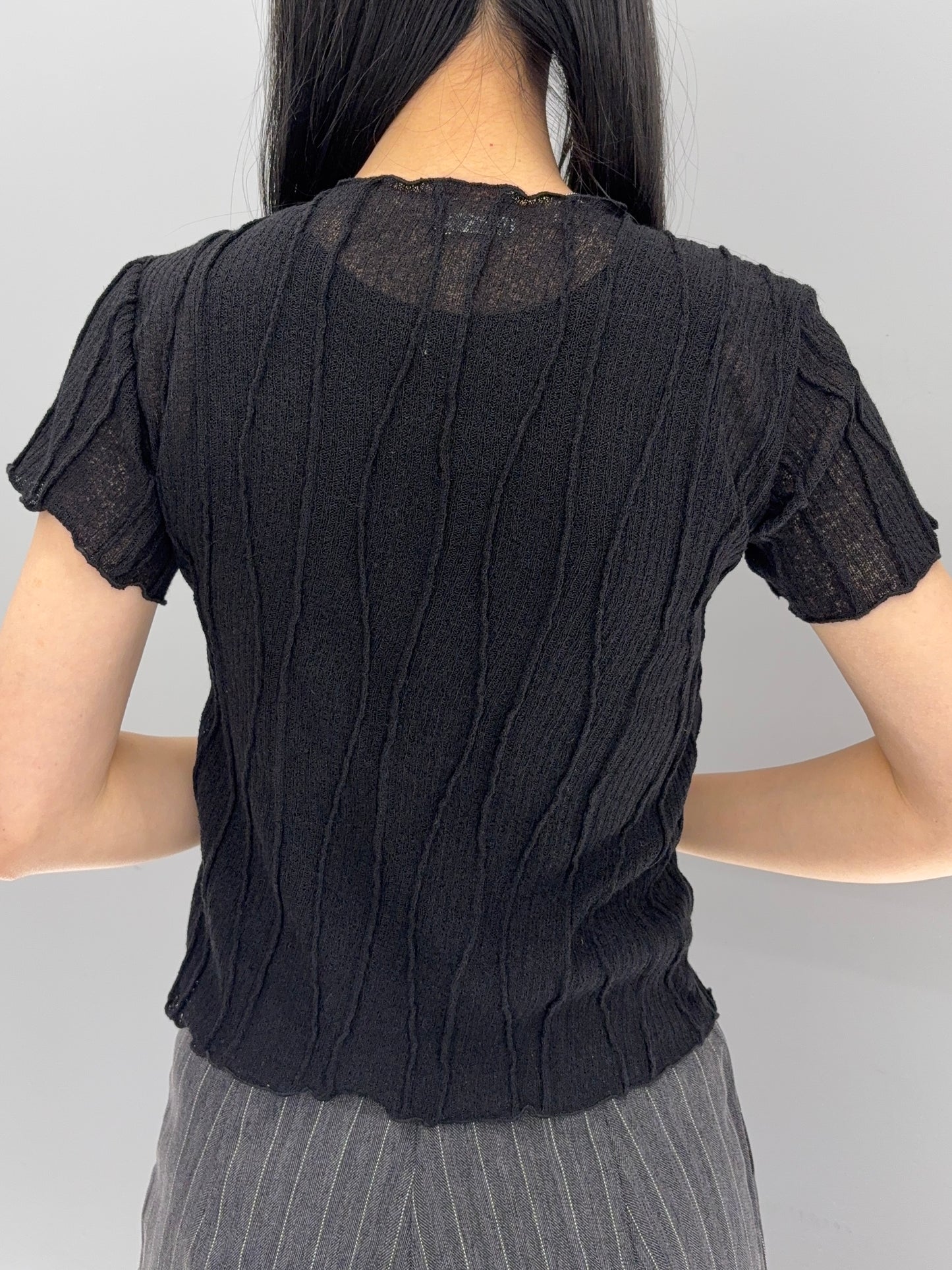 Sheer twist tops