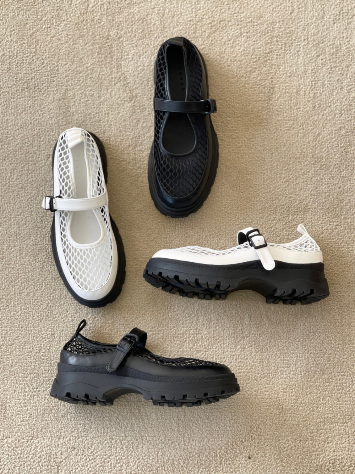 Mesh ballet shoes