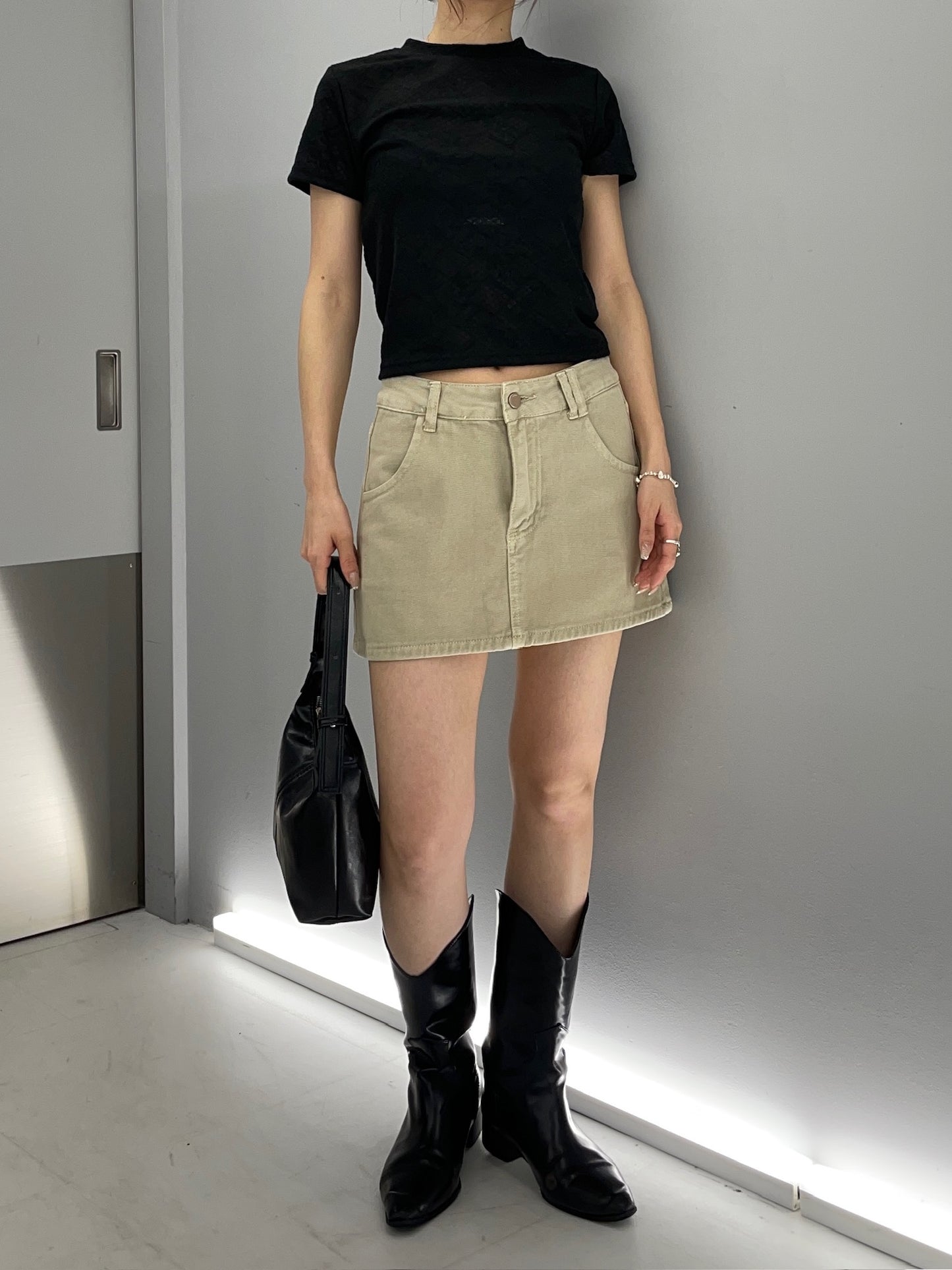 Lace sheer T-shirt