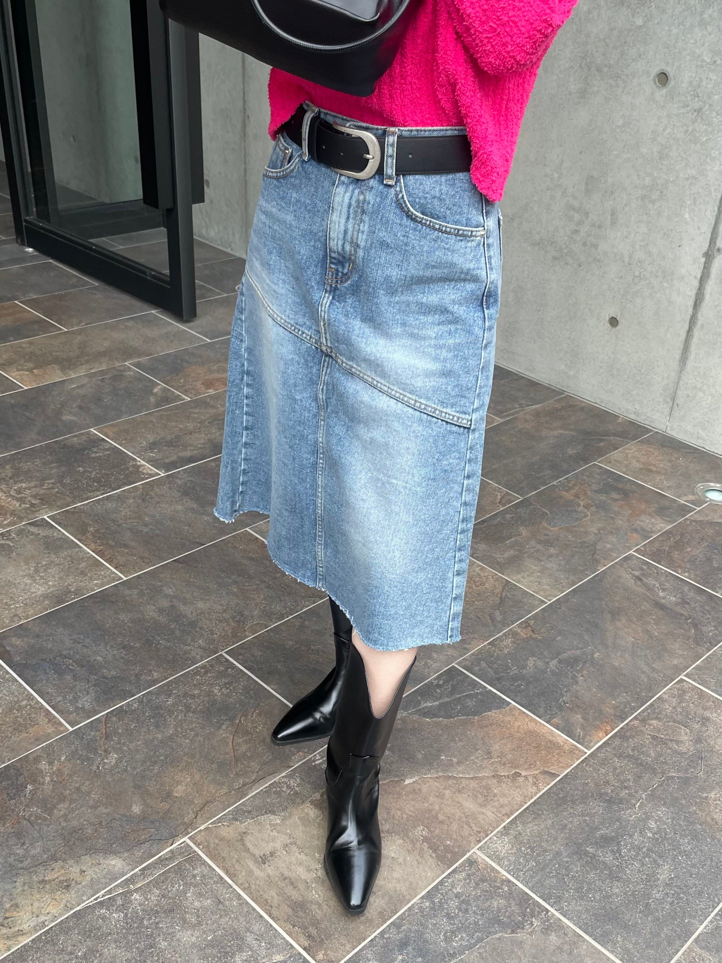 MIDI DENIM SKIRT