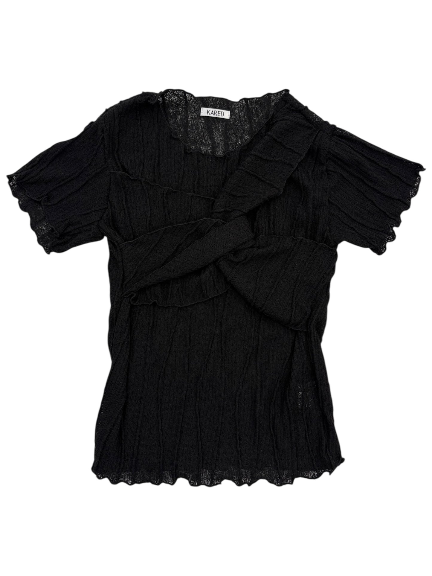 Sheer twist tops