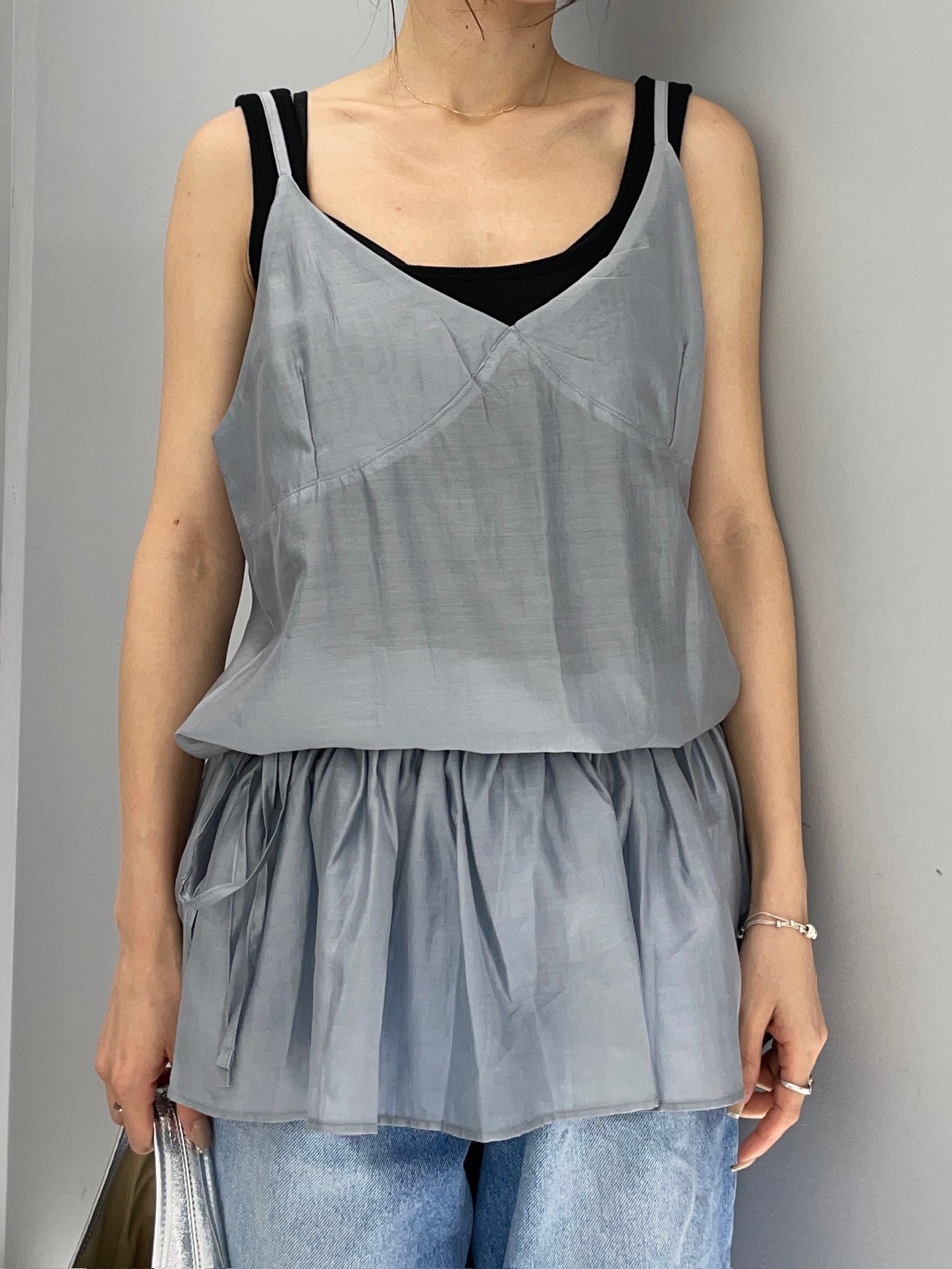 Seethrough layerd cami