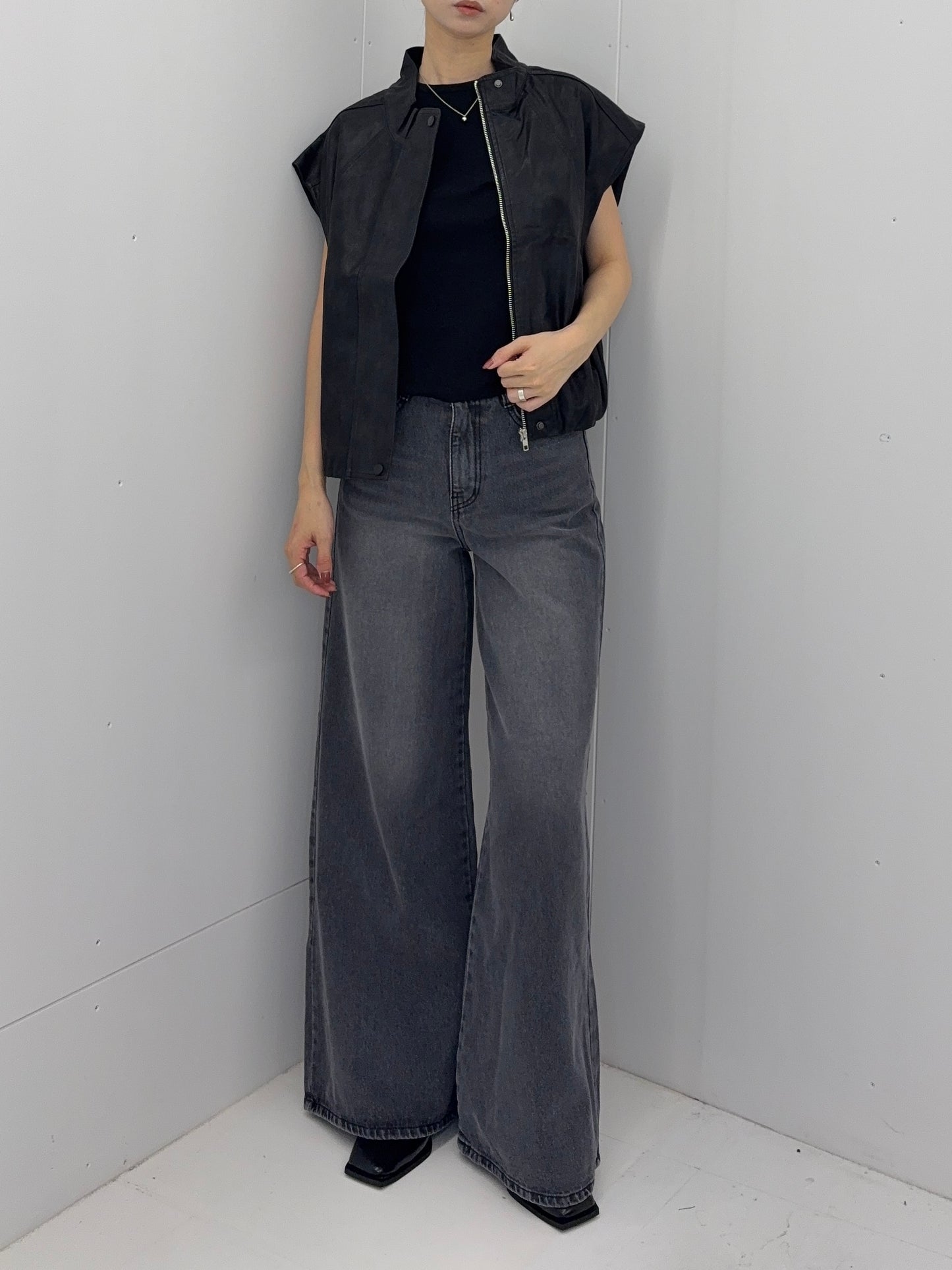 Scarf half knit tops