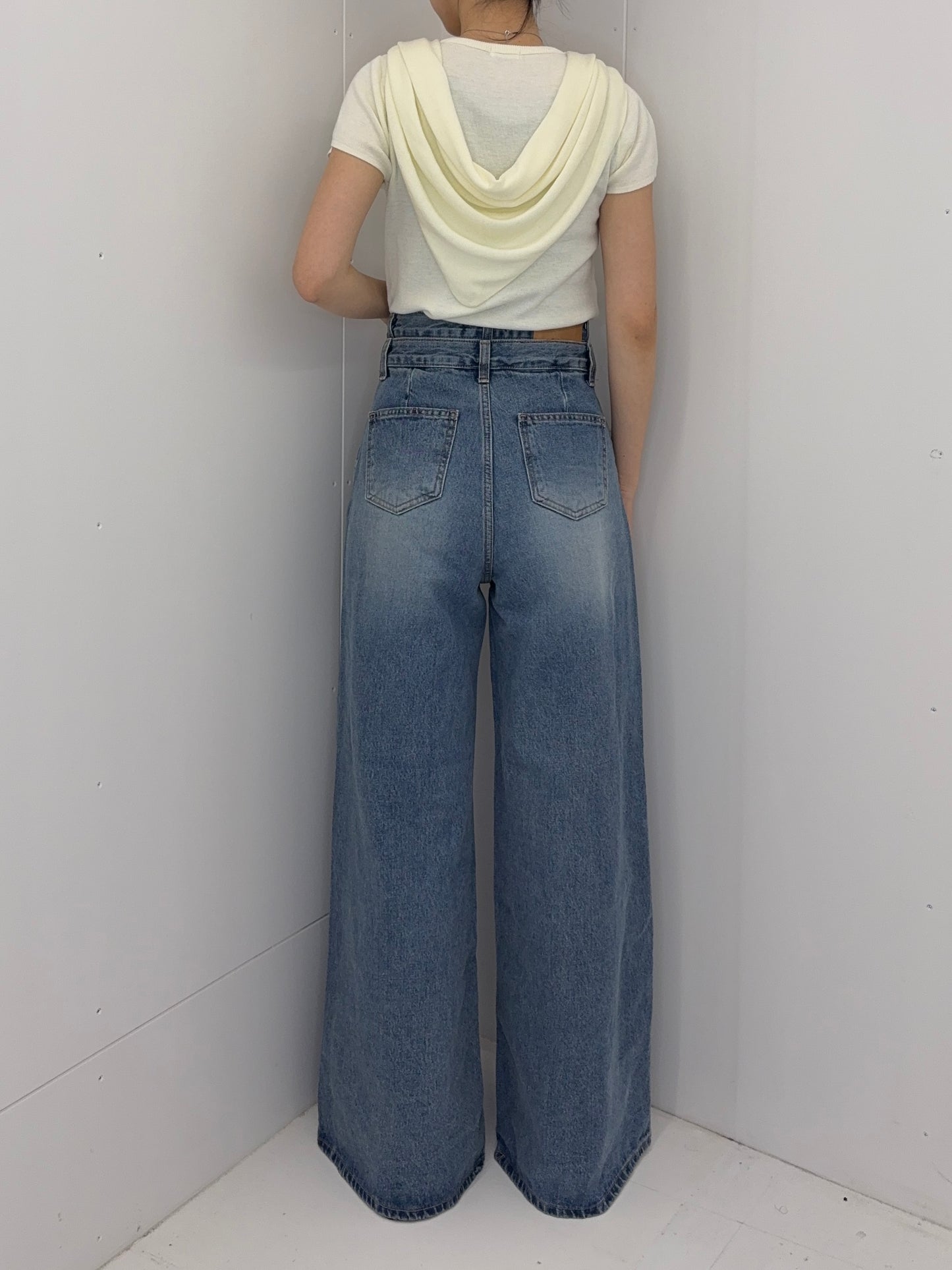 Scarf half knit tops