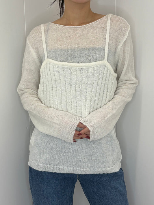 Bustier set knit tops