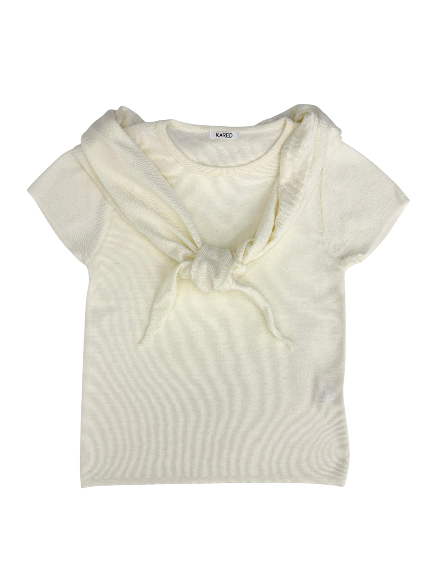 Scarf half knit tops