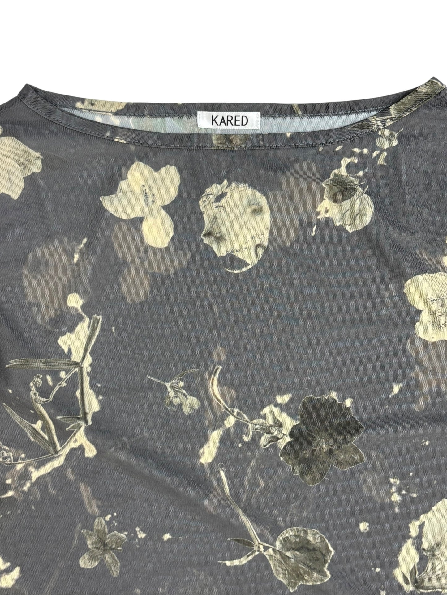 Vintage flower sheer tops