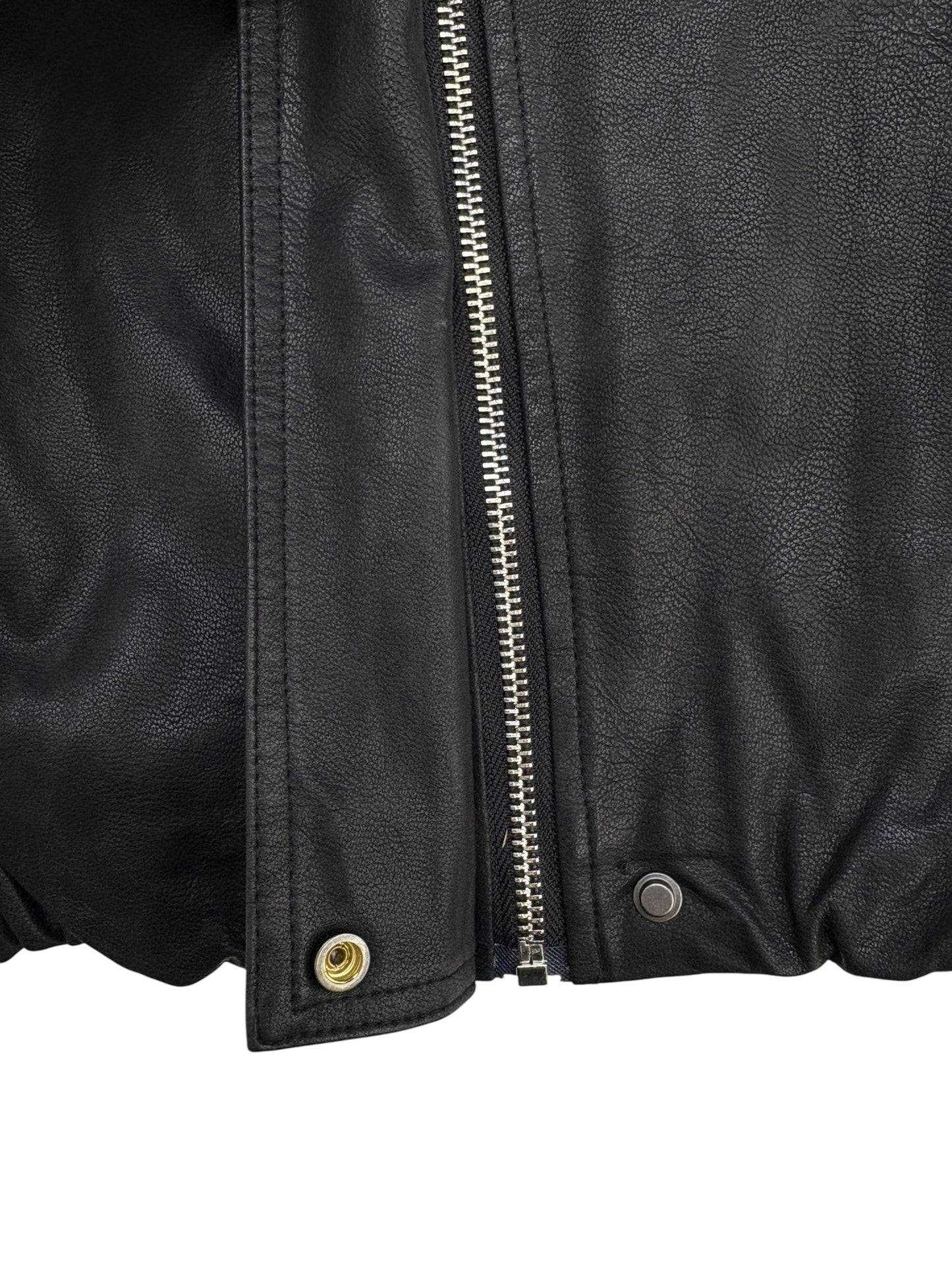 High neck leather vest