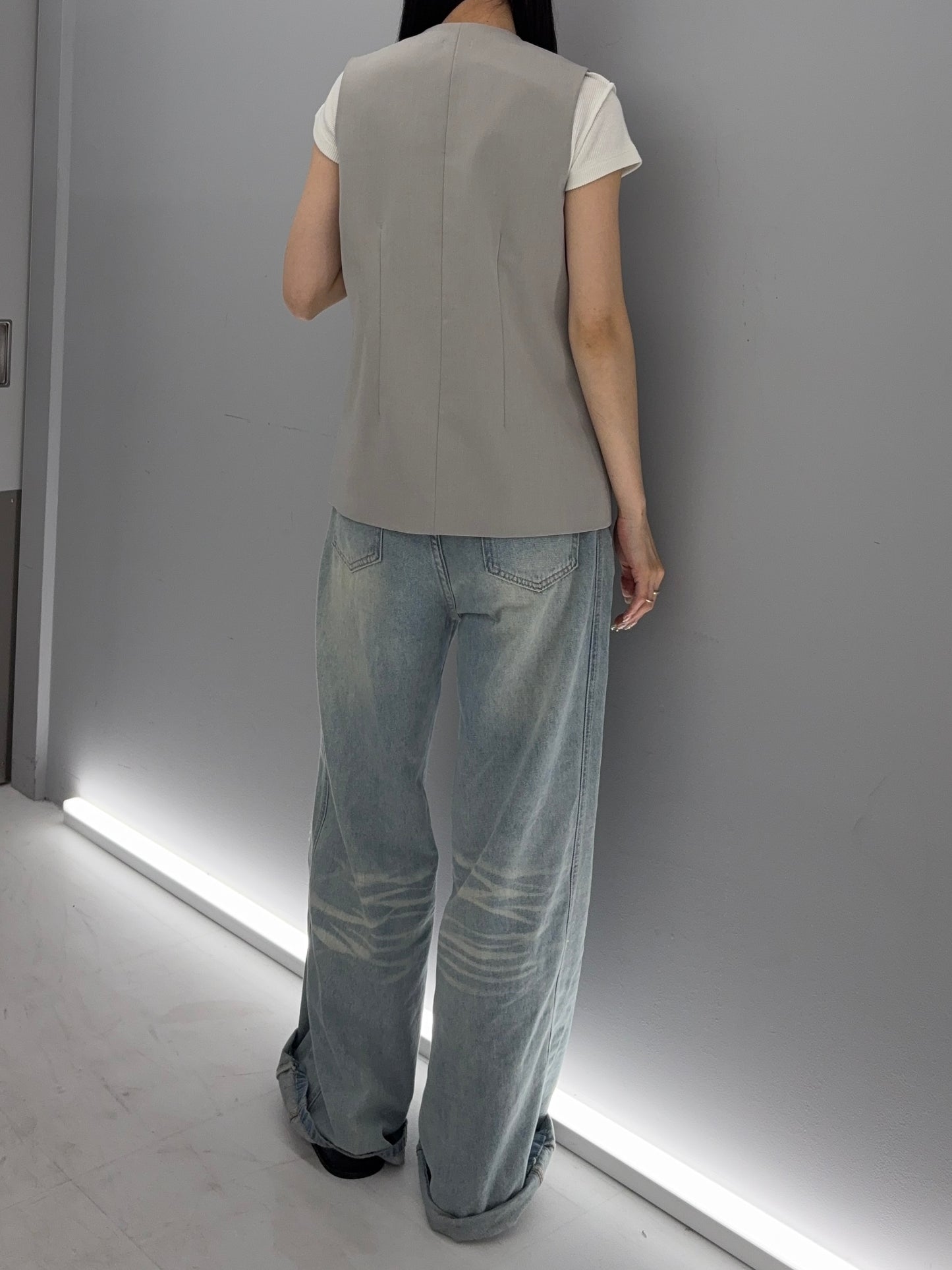 Basic long vest