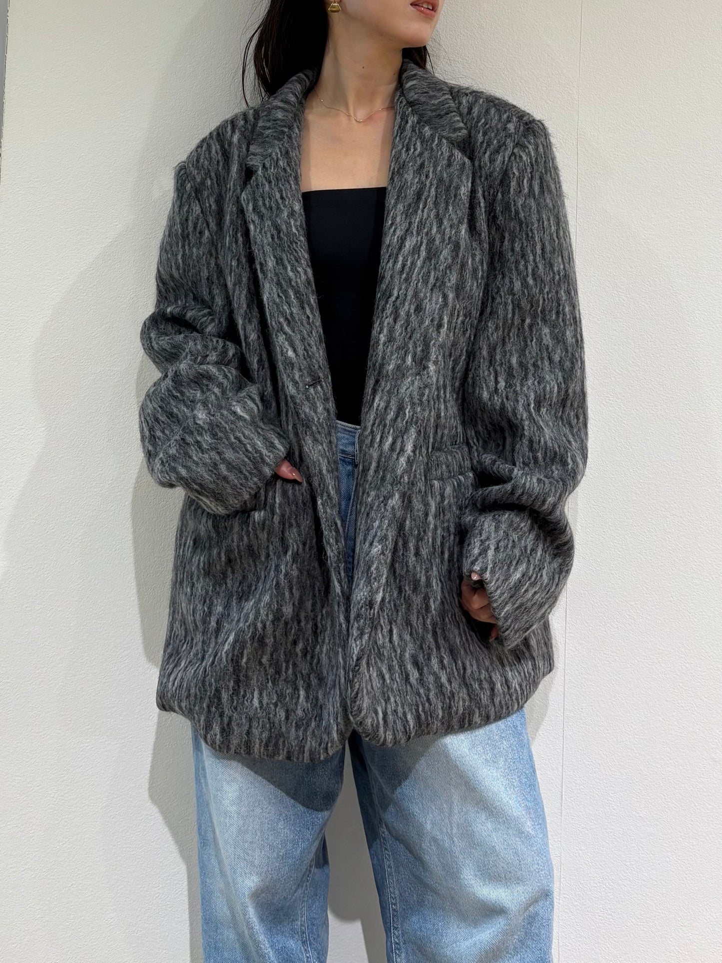 Wool over half coat