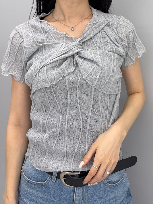 Sheer twist tops
