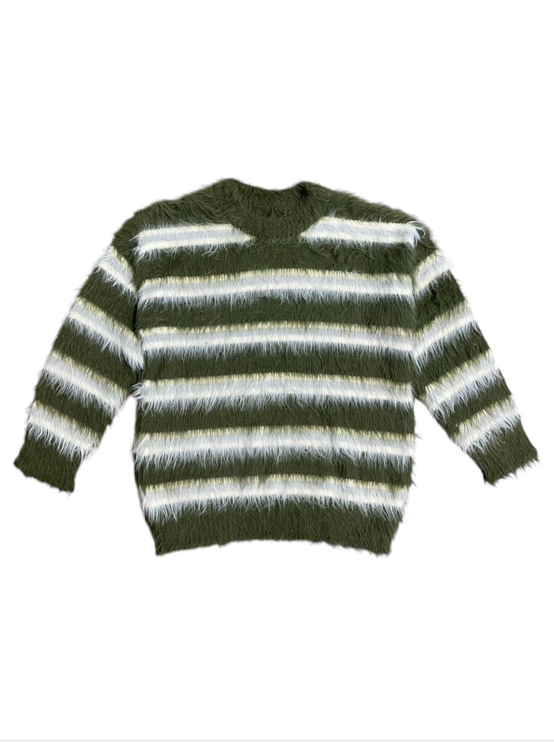 BORDER SHAGGY KNIT