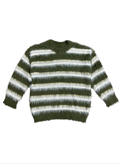 BORDER SHAGGY KNIT