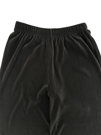 ブラック プリーツパンツ レディース ウエストゴム リラックスパンツ 春夏 韓国ファッション KARED