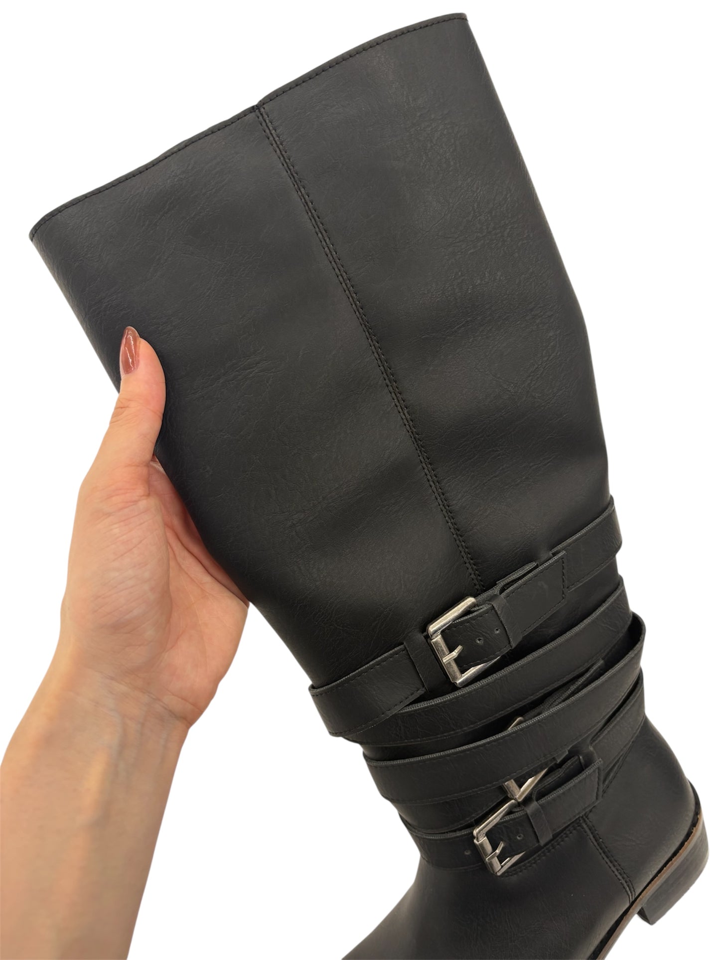 Military strap long boots