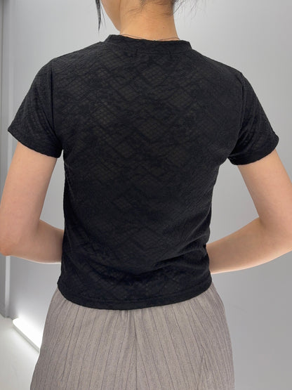 Lace sheer T-shirt