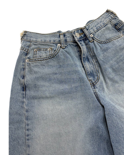 W pocket wide denim