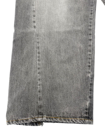 W pocket wide denim