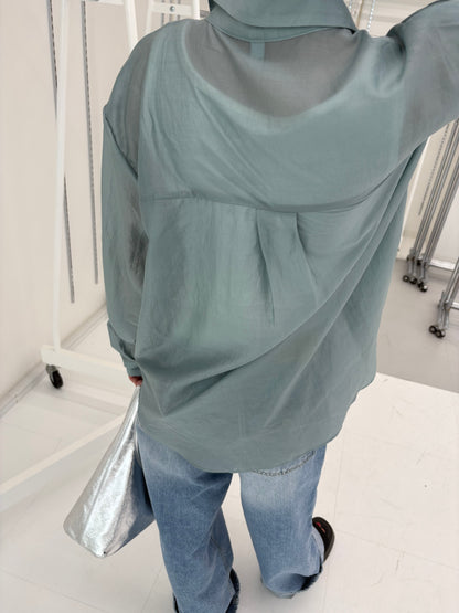 Tencel sheer shirt