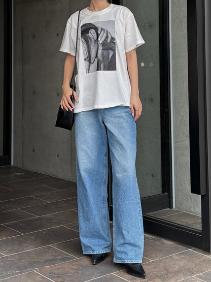 Pocket design wide denim