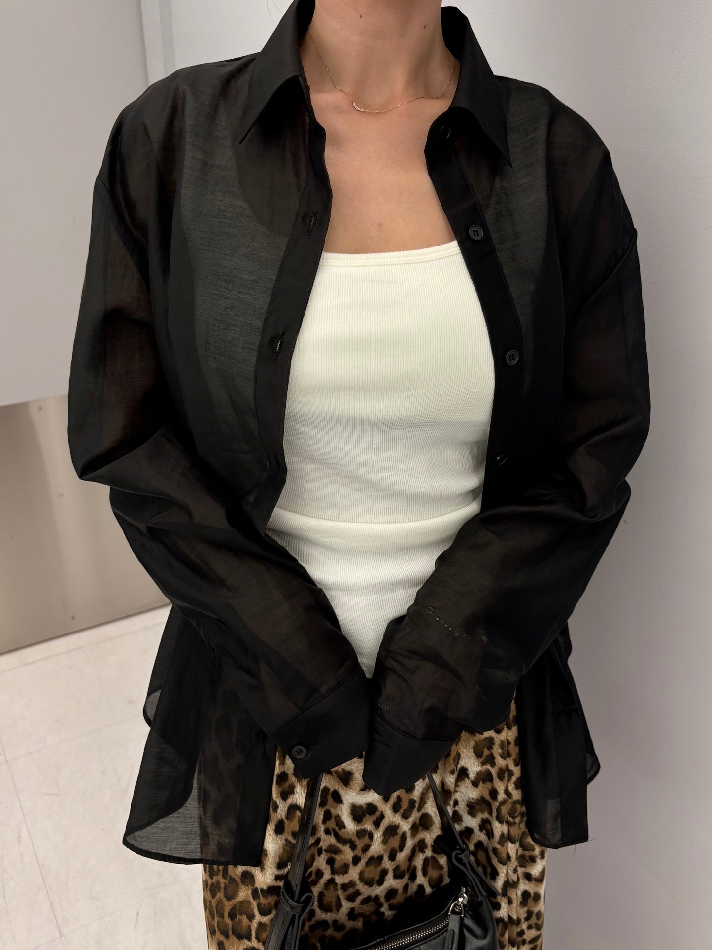 Tencel sheer shirt