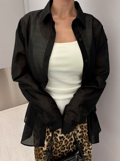 Tencel sheer shirt