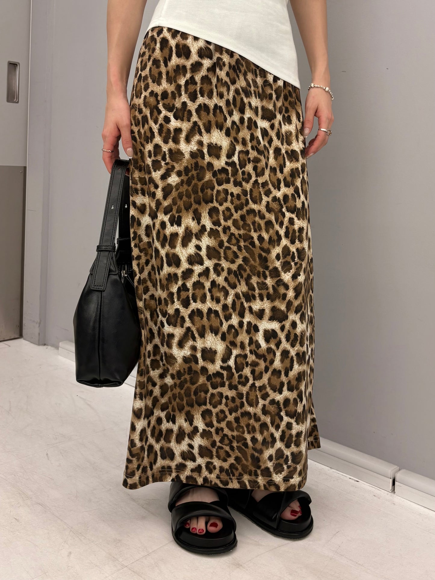 Leopard relax skirt