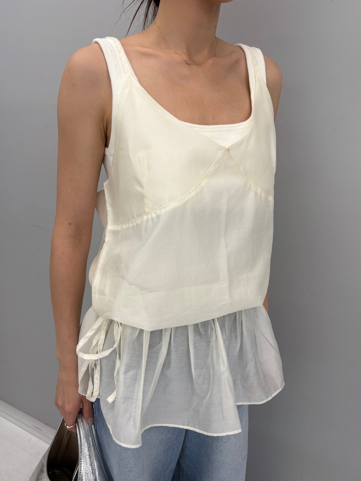 Seethrough layerd cami