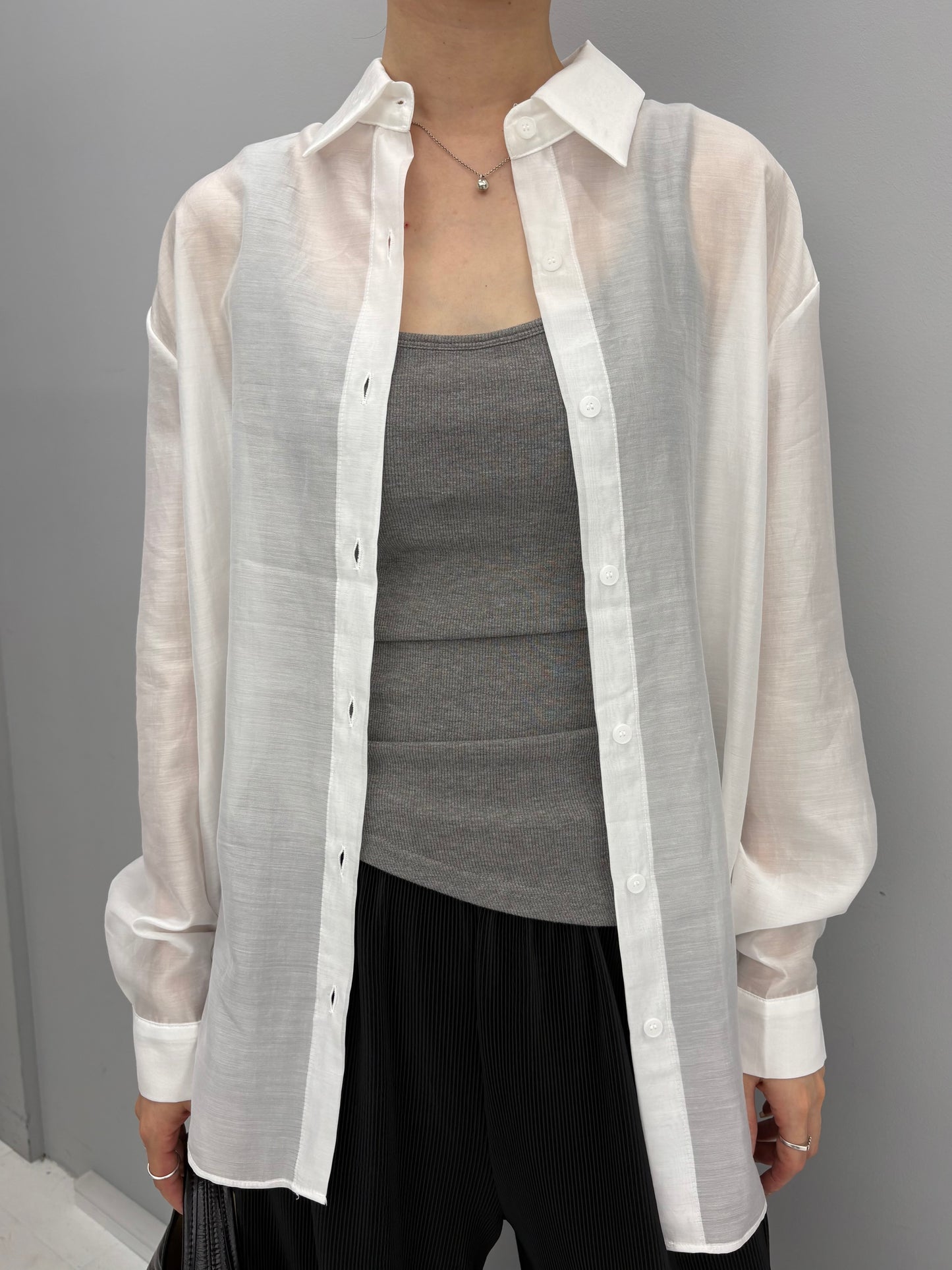 Tencel sheer shirt