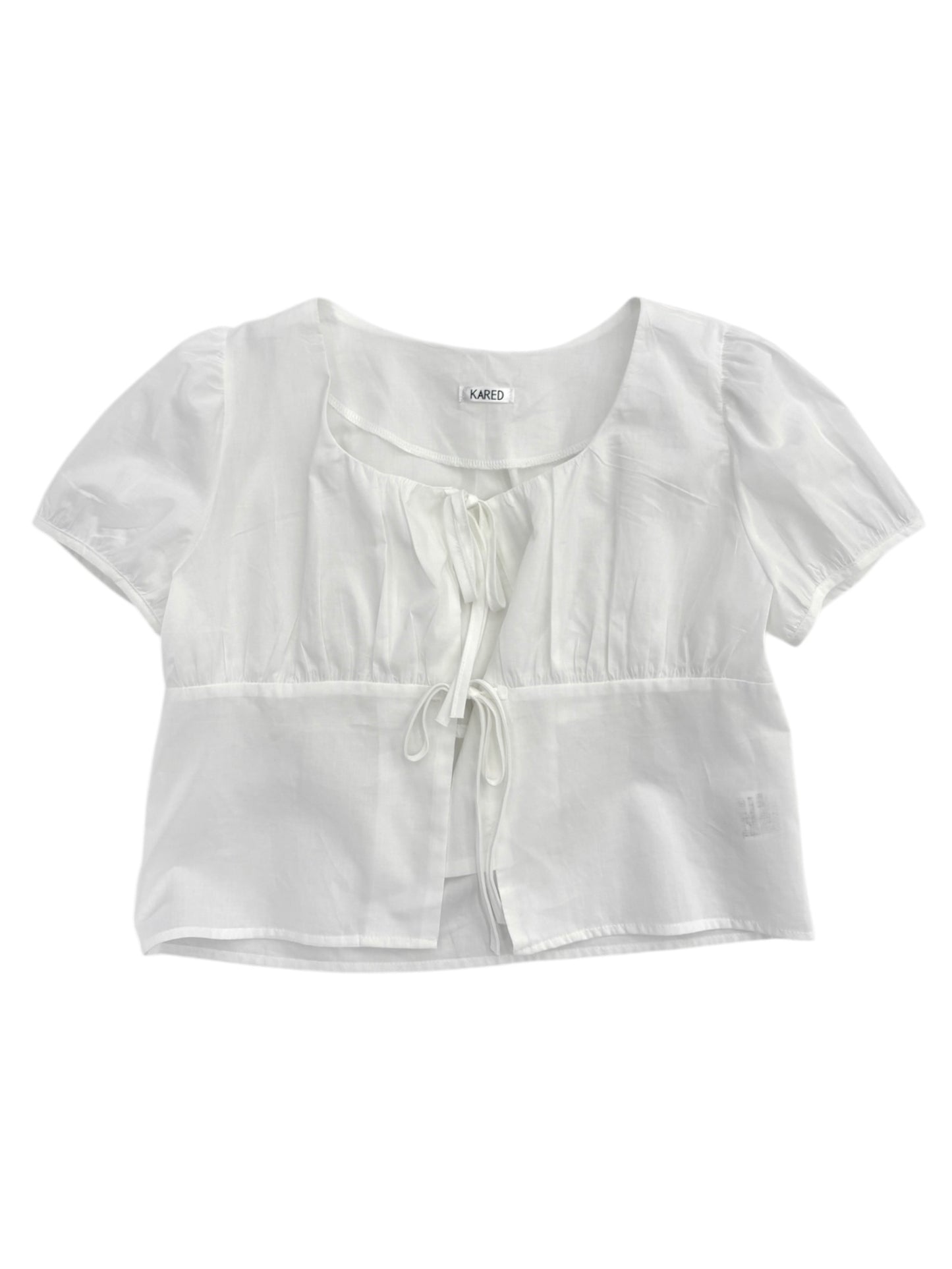 Front ribbon blouse