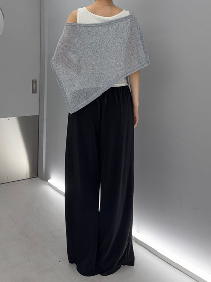 Summer knit poncho