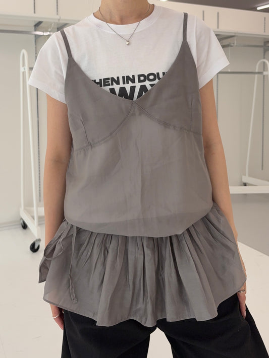 Seethrough layerd cami