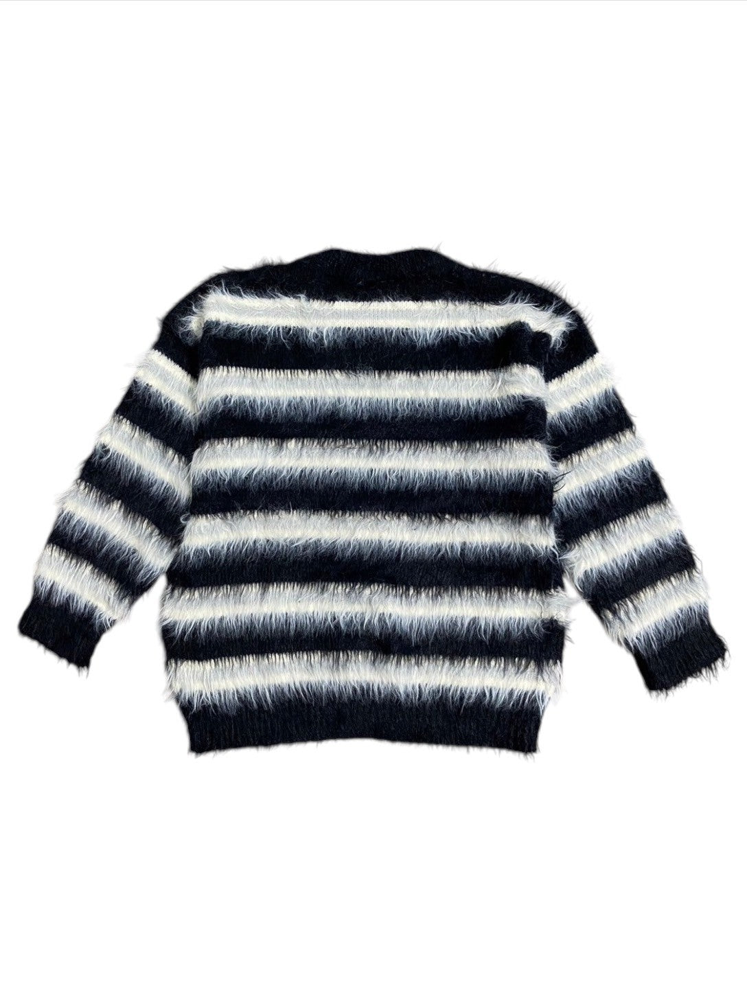 BORDER SHAGGY KNIT