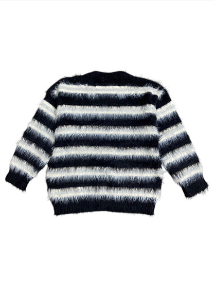 BORDER SHAGGY KNIT
