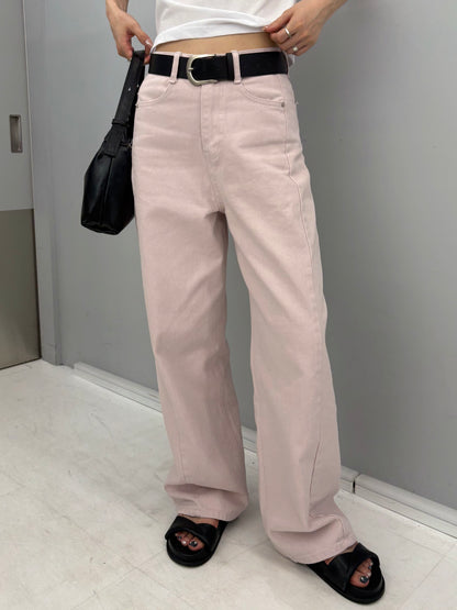 Pigment color wide denim