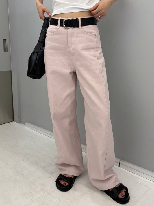 Pigment color wide denim