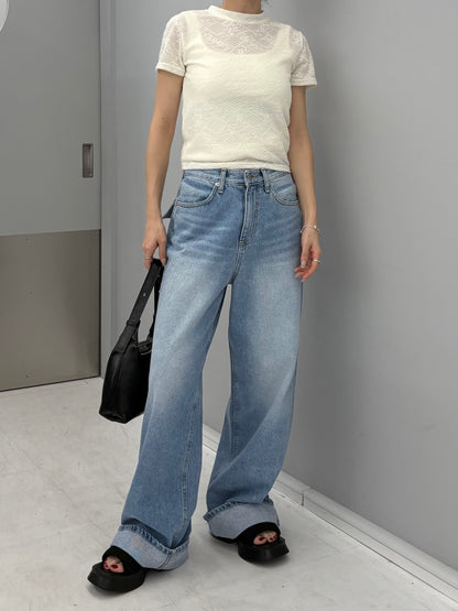 Lace sheer T-shirt