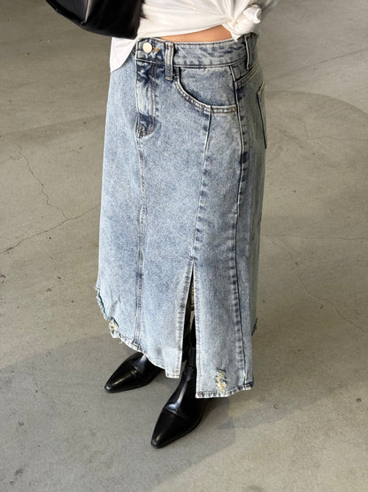 vintage denim long sk