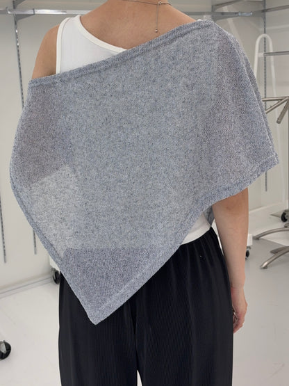 Summer knit poncho