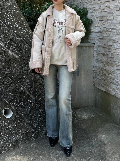 MOUTON BUTTON BOA COAT